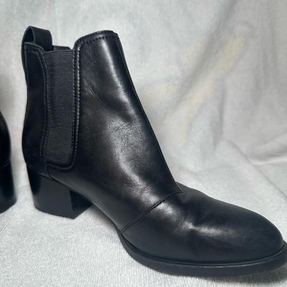Rag & Bone Walker Black Full Genuine Leather Chelsea Ankle Boot Size 36.5 - Picture 6 of 11